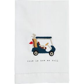 Mud Pie Icon Embroidered Towel, Golf, 10 1/2" x 7"