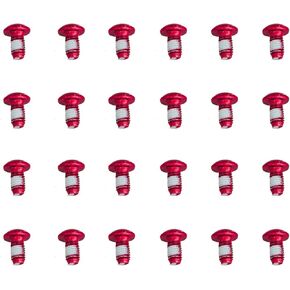 heyous 24PCS M5x9mm Metal Bicycle Disc Screw Red Bicycle Disc Brake Bolt Mountain Bike Rotor Bolt Suitable for Disc Brake Discs