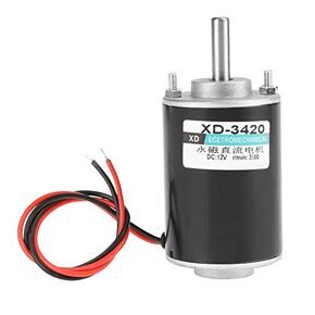 DC12V 30W CW/CCW Permanent Magnet Brush DC Motor XD-3420 Reversible Electric Gear Motor High Speed Low Noise for DIY Generator (12V 3500rpm)
