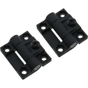 Adjustable Torque Hinge 2PCS 43mmx36mm Black Plastic 4 Countersunk Holes Adjustable Position Control Hinges Door Hinges E6-10-301-20
