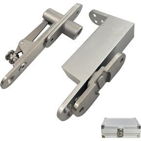 Self Closing Pivot Door Hinges, Hidden Door Pivot Hinges, 360 Degree Shaft Swing Door Pivot Hinges Hardware, Stainless Steel Hinge System for Invisible Concealed Secret Wood Door Soft Close