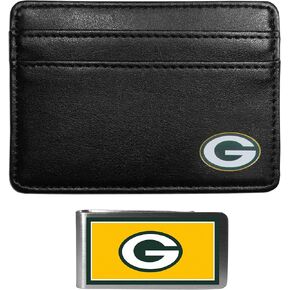 Siskiyou Sports NFL Green Bay Packers Weekend Wallet & Color Money Clip, Black, One Size