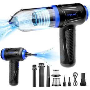 BVC200 Mini Car Vacuum, 22000PA Cordless 3 in 1 Air Blower Pump Keyboard Cleaner, Brushless Motor Super Suction Handheld Vacuum with LED Light, Portable Cleaner Best for Car, Office, Home, Pet