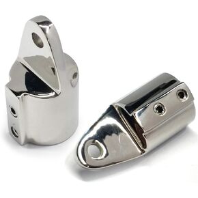 keehui Pair 316SS Heavy Duty7/8 ID Triangle Top Bimini Top Cap External Eye End Boat Fittings with two Screws Marine Hardware, Fits 7/8" OD Round Tube