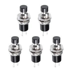 Push Button Switch Momentary Round Button, [for Light DIY Projects] Red