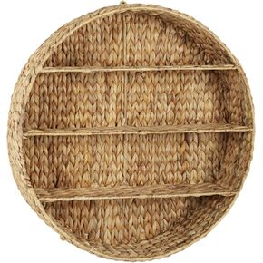 Deco 79 Dried Plant Round 3 Shelf Wall Shelf, 24" x 24" x 24", Brown