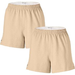 Soffe Womens Fashion Juniors' Authentic Cheer Shorts - Nude Heather - Small - 2 Pack