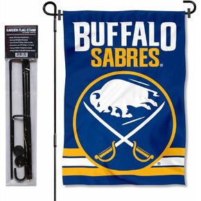 WinCraft Buffalo Sabres New Logo Garden Flag and Pole Stand Holder