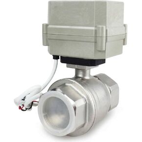 7 Wires CR7-06 12VDC 24VDC 24VAC Stainless Steel Normally Closed Position Feedback Manual Override Motorized Electrical Ball Valve (1-1/2 inch)