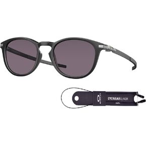 Oakley Pitchman R OO9439 Round Sunglasses for Men + BUNDLE Accessory Leash + Designer iWear Kit