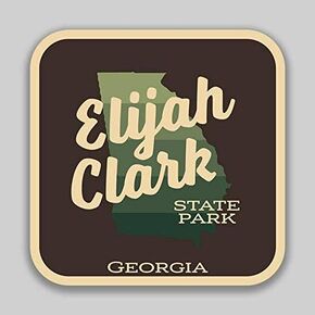 Elijah Clark State Park Georgia Decal Sticker | 4-Inches by 4-Inches | 5-Pack Premium Quality Vinyl Sticker | UV Protective Laminate | SP902