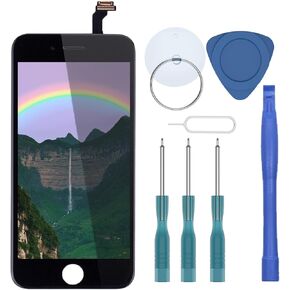 استبدال شاشة عرض LCD رقمية عالية الدقة لهاتف iPhone 6 Retina، مجموعة إطار شاشة لمس كاملة كاملة، مجموعة أدوات الإصلاح المطلوبة باللون الأبيض in Kuwait