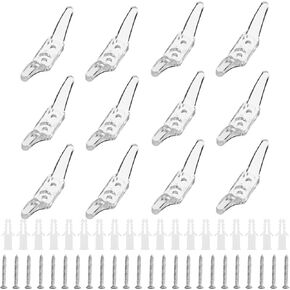 12PCS Blind Cord Winder, Cord Holder, Plastic Transparent Blind Cord Safety with Screws for Window Blinds Curtains Sun Shades Ropes