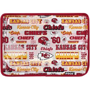 FOCO NFL Unisex-Adult NFL Team Logo Repeat Retro Print Clear Cosmetic Bag