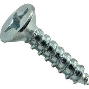014973292935 Phillips Flat Wood Screws, 10 x 7/8, Piece-100,Zinc