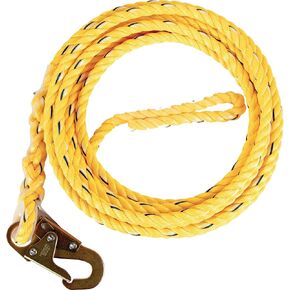 Guardian Fall Protection 01340 VL58-50 Standard 5/8 Inch Thick Rope with Snaphook End, 50-Foot , Yellow