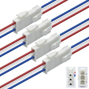 5 Pairs 2 Pin Servo Extension Cable Wire FL4.14mm Pitch Female to Male, Servo Motor Extension 2 Pin Connector Wire for Car Truck Boat UL Certification