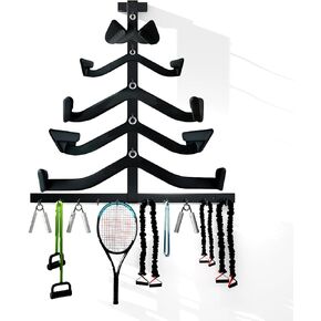 LAT Pull Down Bar Storage Rack, LAT Pulldown Attachments T Bar V Bar Cable Attachment Storage Rack, Training Exercise Back Tricep Press Down Bar Cable Machine Accessories Organizer Holder