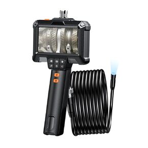 Borescope with Dual Cameras Rotating 360°, 5.0 MP Pixel HD Camera, 5 Inch IPS Screen, 16.5 ft Snake Pipe Inspection Endoscope for Automotive and Aircraft Mechanical Video Inspection Scope