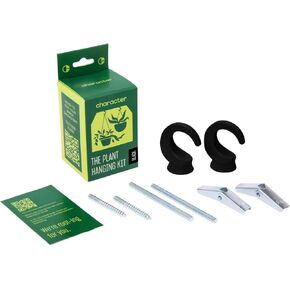 Character The Plant Hanging Kit with Toggle Bolts, Hooks, Screws, and Instructions for an Easy, Heavy Duty Ceiling Installation, White