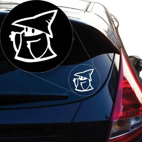 Yoonek Graphics Black Mage Vinyl Decal Sticker # 849 (4" x 3.6", White)