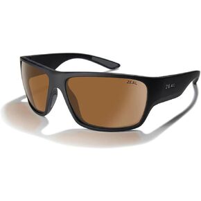 Zeal Optics - Decker - Fishing Sunglasses for Men and Women - Plant-Based Ellume Polarized Sunglasses with Proflex Rubber - Matte Black/Polarized Copper