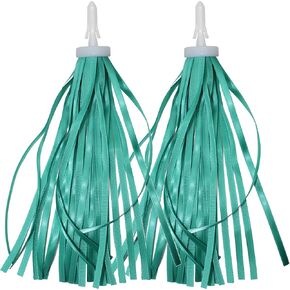 2pcs 29cm Length Polyester Silky Ribbons Streamers Bike Tassels Handlebar Tassels for Children Kid's Bike,Bicycle,Scooter,Baby Carrier Grips Decoration(Colorful) (Mixed Color) in Kuwait