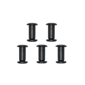 Screw Post Fit for 5/16 inch(8mm) Hole Dia, Male M6x12mm Female 15mm Hex Drive Binding Bolts for Leather Wood Furniture, Carbon Steel Black 10 Sets