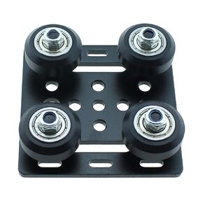 RLECS 2020 V Groove Aluminium Profile 3D Printer Component V Wheel Plate Black Gantry Plate Pulleys Suitable for 3D Printers and CNCs