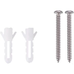 2pcs Mirror Clips with 2pcs Screws, 2pcs Expansion Tubes Floor Mirrors Vanity Entryway Dressing Mirror Parts