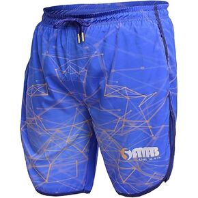 Mens Shorts for Gym Workout, Running Shorts, Athletic Shorts for Men with 2 Zipper Pockets Lightweight Quick Dry by 5AMAB