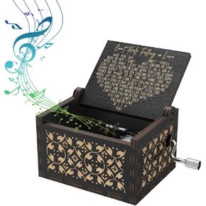 Bolunlun an for her, a Wooden Music Box That Can't Help but Fall in Love, a Gift for a Girlfriend, Boyfriend, Husband, Wife, Lover. (Wood)