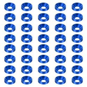 PATIKIL M8 Finish Countersunk Washer, 40pcs Anodized Aluminum Alloy Flat Cup Head Screw Gasket Bolt for Mechanical Accessories Parts DIY Models, Gold Tone