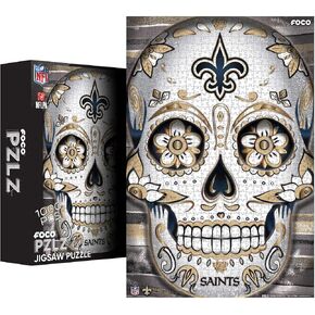 foco NFL Unisex-Adult 1000 Piece Sugar Skull Jigsaw Puzzle PZLZ Set