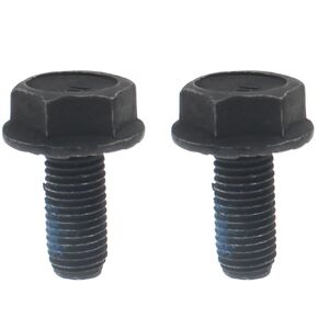 2pcs Bicycle Bottom Bracket Flanged Axle Bolt M8 x 18mm Crank Bolts Parts (Black)