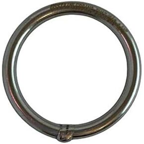 US Stainless Stainless Steel 316 Round Ring Welded 1/4" x 1 3/4" (6mm x 45mm ID) Marine Grade