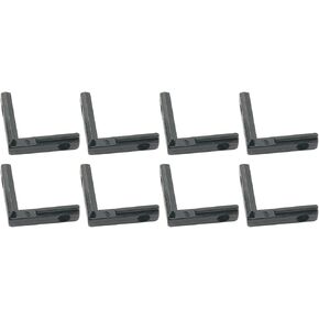 8PCS L Shaped Corner Connector Bracket with Screws Slot Aluminum Profile Accessories Internal Connection 6mm for 3D Printers CNC Routers Laser Engraving Machines Black