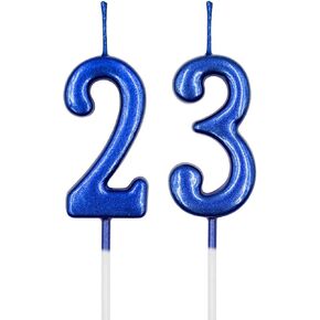 23rd & 32nd Birthday Candles, Gold Number 23 32 Candle for Cake, Happy Birthday Cake Topper Decoration for Birthday Anniversary Celebration Party Supplies