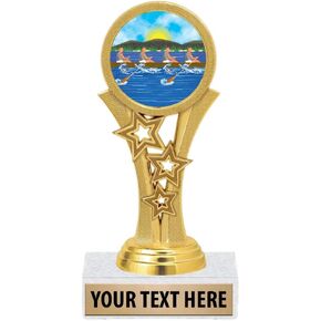 Crown Awards Rowing Trophies, 5 1/2" Starbeam Rowing Trophy, Engraving Included Prime