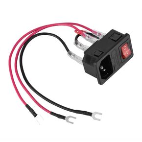 15A 220V/110V Rocker Switch Power Socket Inlet Module Plug Switch Socket for 3D Printer, 5A , U type Plug
