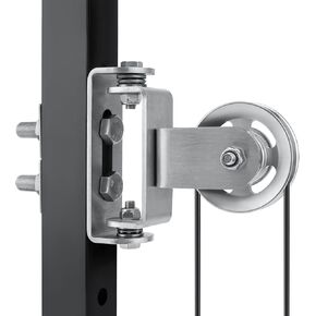 Cable Pulley System for Squat Rack,Gym Pulley Blocks,Upgrade Rotation 180 Degree Rack Mounted Swivel Pulley,Heavy Duty Swivel Pulley for LAT Pulley System,Applicable to:2*2 and 3*3 Inch Power Racks