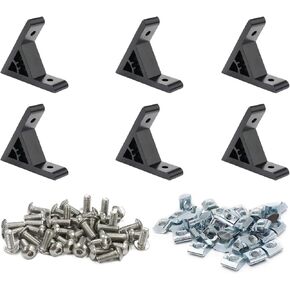 6Pcs 1010 60 Degree Angle Bracket 1" x 1" 10 Series Aluminum Extrusion 60deg Joint Connector Brace for Slot 60° Corner Joiner 120deg 1020 1 Inch Extruded Aluminium Profile