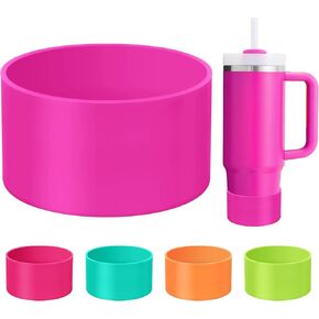 NBOOCUP Protective Silicone Boot for Stanley Cup The Heat Wave 20-40oz, Made for Hydro Flask 12-24oz & Simple Modern 20-40oz, Anti-Slip Sleeve Cover for More Tumblers & Water Bottles with 2.8-3" Base