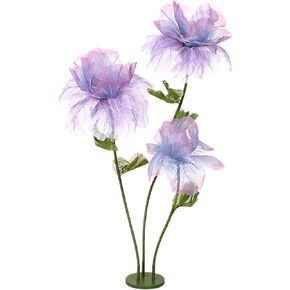 Beamon Aftificial Flower,5.6ft Gradient Color Silk IRIS Flower,Wedding Decorations for Reception,Spring Wedding Arrangements, Birthday Party Banquet Background Decor,Pink