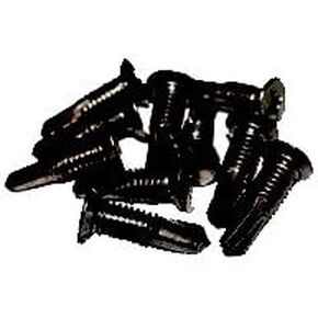 GKL Metal #14 Screws with #12 Head (100 Pack) Black Finish