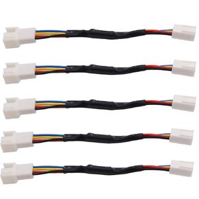 FBHDZVV 5Pcs 4Pin Fan Speed Reduction Cable Deceleration Line CPU Fan PWM Cable Temperature Control Computer Chassis 3Pin/4Pin Speed Regulating Power Cord