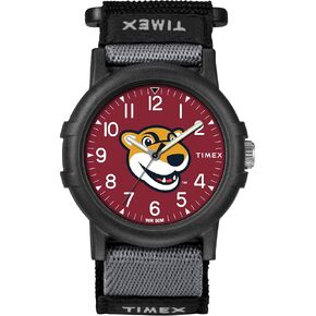 Timex Tribute Unisex Collegiate Recruit 38mm Watch - Washington State Cougars Black Fabric Strap