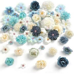 Faux Flower Heads Mini Pink Artificial Flower Heads Fake Peony Daisy Rose Flowers Multicolor Small Silk Daisy Flower Heads for Craft Garland Wedding Party DIY Home Decoration,2-4 cm