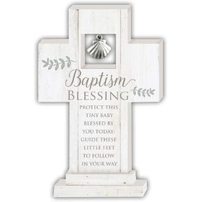 Cathedral Art Standing Cross-Baptism Blessing, Multicolored, Multi