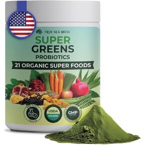 Greens Superfood Powder - Greens Powder 30 Servings - Spirulina, Ashwagandha, and Lion's Mane - Green Powder - Organic Greens Powder - Gluten-Free, Vegan, Keto-Friendly (Greens Superfood Powder)